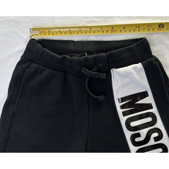 Moschino Kids Size 8 Black Logo-Print Stretch-Cotton Shorts - Picture 5 of 7